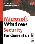 Microsoft Windows Security Fundamentals Jan De Clercq And Guido Grillenmeier Auth