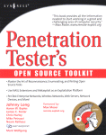 Penetration Testers Open Source Toolkit Johnny Long Aaron W Bayles