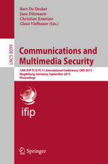 Communications And Multimedia Security 14th Ifip Tc 6tc 11 International Conference Cms 2013 Magdeburg Germany September 2526 2013 Proceedings 1st Edition Jutta Hmmerleuhl