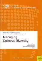 Managing Cultural Diversity 2nd Silvio De Bono