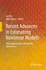 Recent Advances In Estimating Nonlinear Models With Applications In Economics And Finance 1st Edition Jared Levant