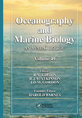 Oceanography And Marine Biology An Annual Review Volume 49 Robin N Gibson R J A Atkinson J D M Gordon David J Hughes I P Smith