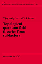 Topological Quantum Field Theories From Subfactors Vijay Kodiyalam V S Sunder
