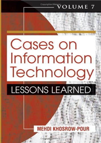 Cases On Information Technology Lessons Learned Mehdi Khosrowpour