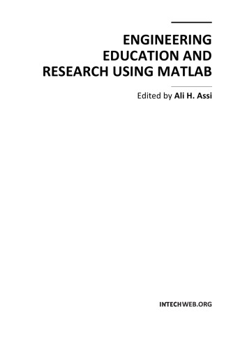 Engineering Education And Research Using Matlab Ali H Assi Ed