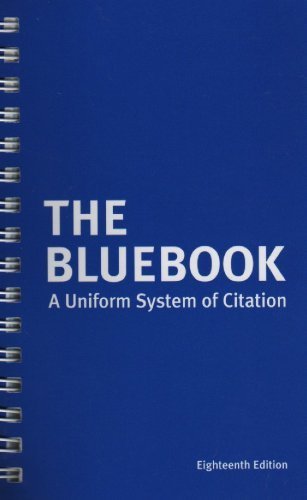 The Bluebook A Uniform System Of Citation 18th The Harvard Law Review