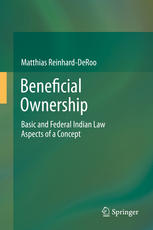 Beneficial Ownership Basic And Federal Indian Law Aspects Of A Concept 1st Edition Matthias Reinhardderoo Auth