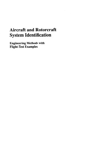 Aircraft And Rotorcraft System Identification Mark B Tischler