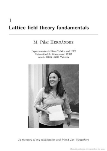 Lattice Field Theory Fundamentals Lecture Notes Of Les Houches Summer School 2011 Mp Hernndez
