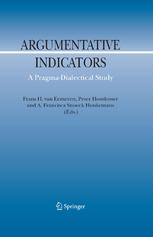 Argumentative Indicators In Discourse A Pragmadialectical Study 1st Edition Frans H Van Eemeren