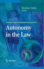 Autonomy In The Law 1st Edition Director Mortimer Sellers Auth
