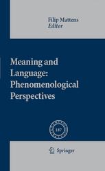 Meaning And Language Phenomenological Perspectives 1st Edition Ullrich Melle Auth