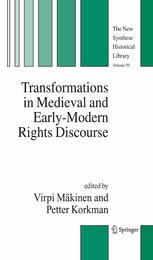 Transformations In Medieval And Earlymodern Rights Discourse 1st Edition Janet Coleman Auth