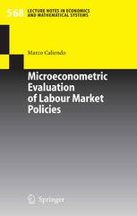 Microeconometric Evaluation Of Labour Market Policies 1st Edition Dr Marco Caliendo Auth
