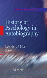 History Of Psychology In Autobiography 1st Edition Erika Apfelbaum Auth