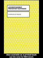 Accidentincident Prevention Techniques Charles D Reese