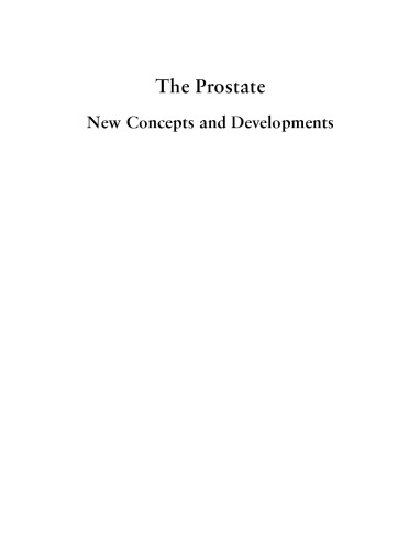 Disorders Of The Prostate New Concepts And Developments Fouad K Habib