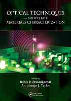 Optical Techniques For Solidstate Materials Characterization Rohit P Prasankumar Antoinette J Taylor