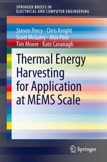 Thermal Energy Harvesting For Application At Mems Scale 1st Edition Steven Percy
