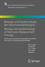 Biology Und Epidemiology Of Hormone Replacement Therapy Discussions On Postmenopausal Health 1st Edition M A Lewis Auth