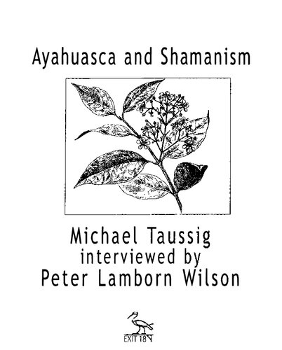 Ayahuasca And Shamanism Michael Taussig Interviewed By Peter Lamborn Wilson Illustrated Michael Taussig