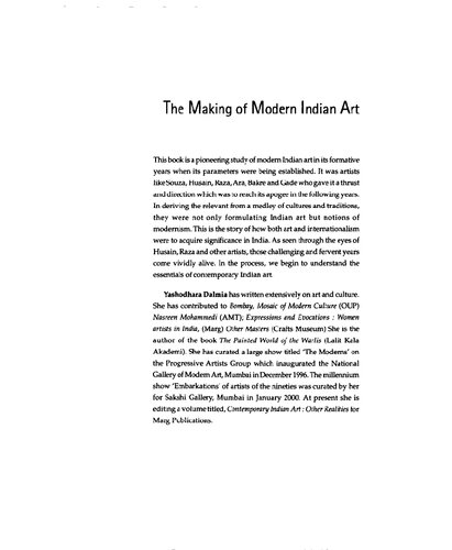 The Making Of Modern Indian Art The Progressives Yashodhara Dalmia