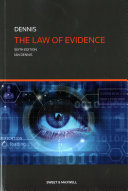 The Law Of Evidence Ian Dennis