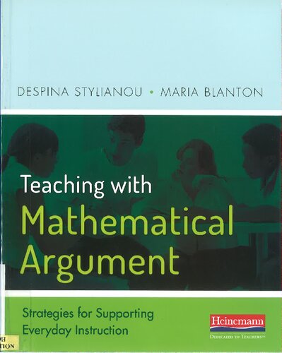 Teaching With Mathematical Argument Despina Stylianou Maria Blanton