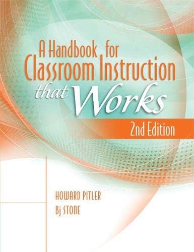 A Handbook For Classroom Instruction That Works 2nd Edition Howard Pitler