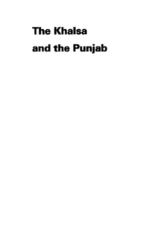 The Khalsa And The Punjab Studies In Sikh History To The Nineteenth Century Indian History Congress