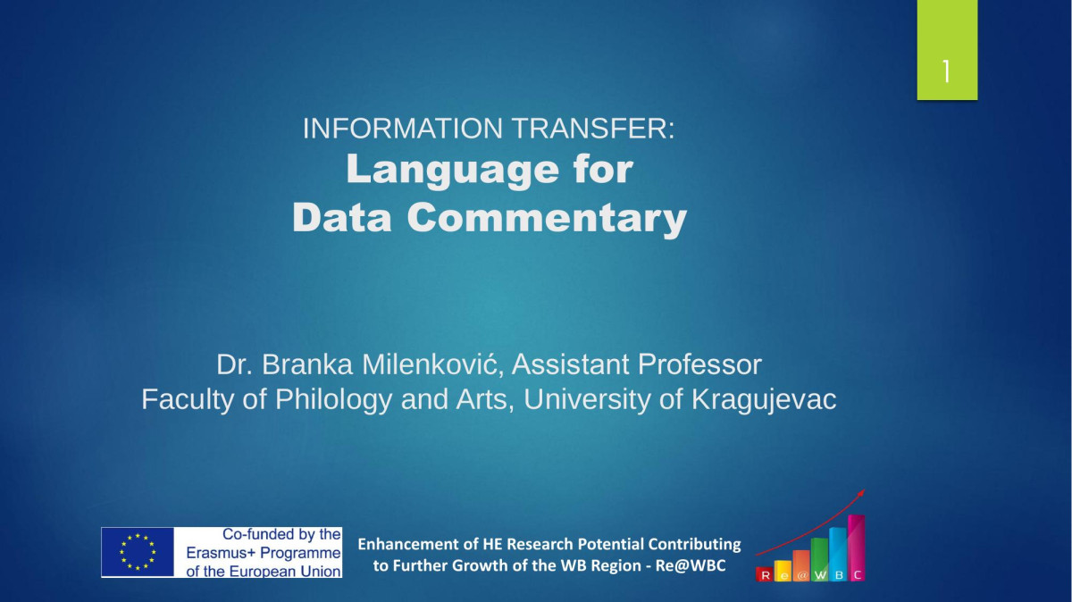 Information Transfer Nonverbal To Verbal Form Language For Data Commentary Dr Branka Milenkovic
