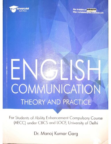 English Communication Theory And Practice Fifth Manoj Kumar Garg