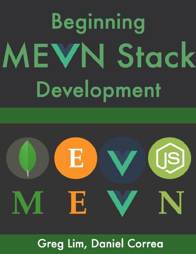 Beginning Mevn Stack Development Mongodb Express Vue Nodejs Greg Lim