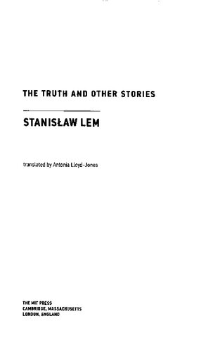 The Truth And Other Stories Stanislaw Lem