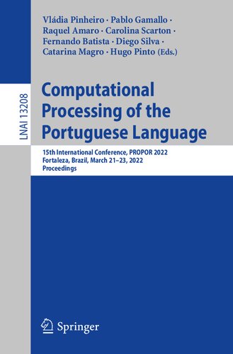 Computational Processing Of The Portuguese Language Vldia Pinheiro