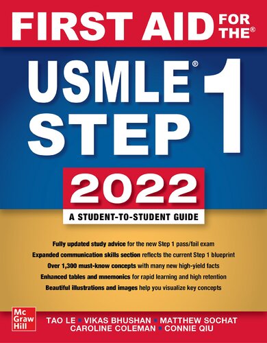 First Aid For The Usmle Step 1 2022 A Studenttostudent Guide 2022th Edition Tao Le