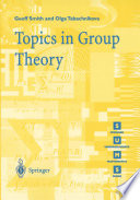 Topics In Group Theory Geoff Smith Olga Tabachnikova