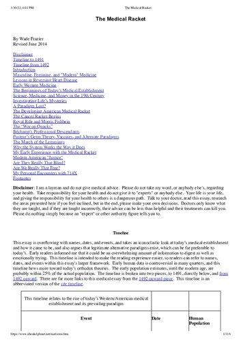 The Medical Racket Gaston Naessens Terrain Theory Vs Germ Theory Wade Frazier