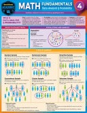 Math Fundamentals 4 Data Analysis Probability Quickstudy Academic Peggy Warren