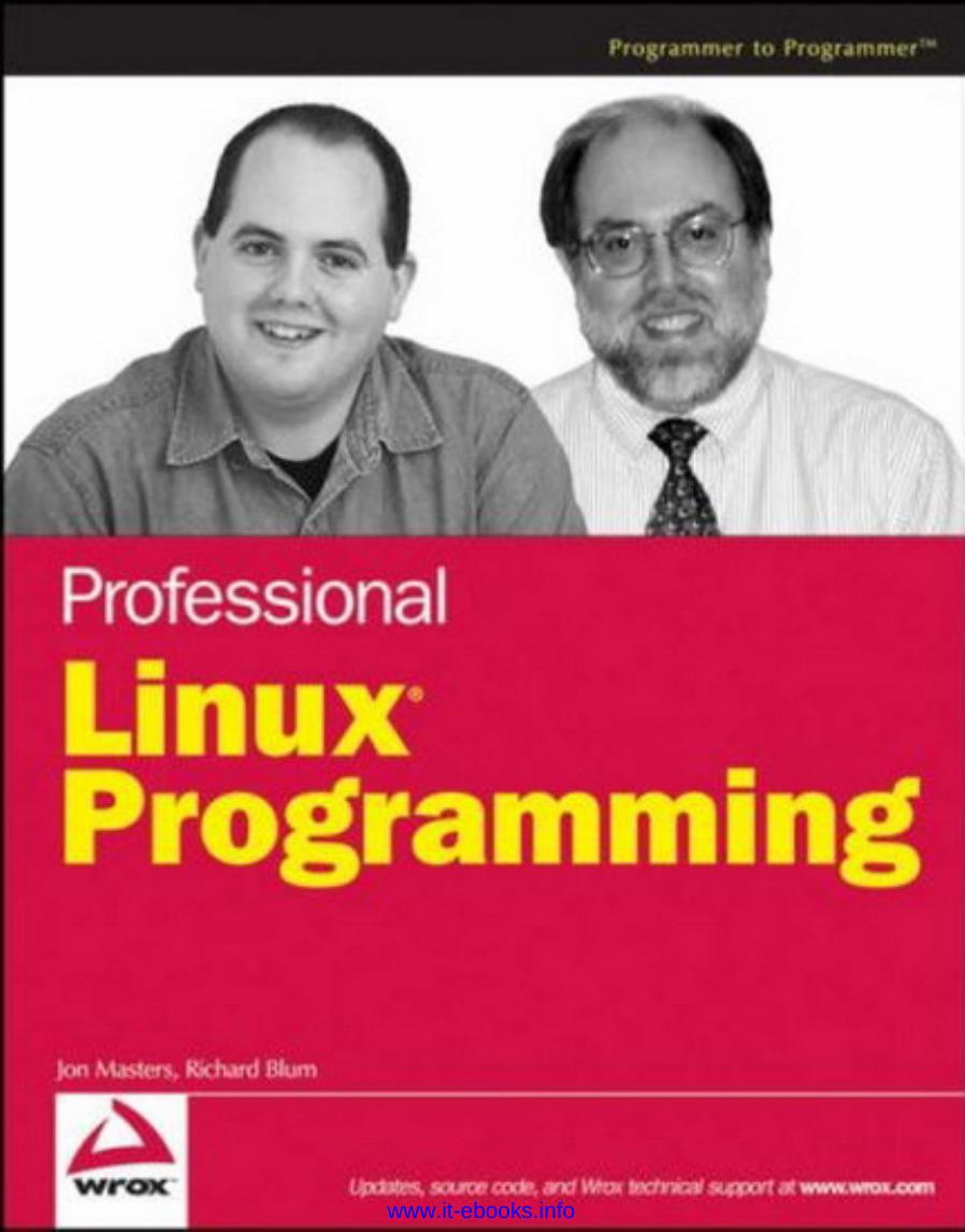Professional Linux Programming Jon Masters Richard Blum