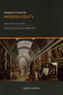 Hanbury And Martins Modern Equity 20th Edition James Lee Jamie Glister