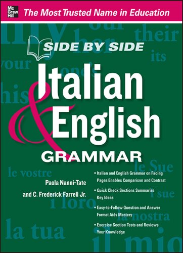 Side By Side Italian And English Grammar 1st Edition Paola Nannitate