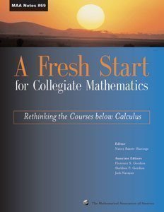 A Fresh Start For Collegiate Mathematics Rethinking The Courses Below Calculus Nancy Baxter Hastings Editor