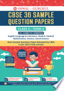 36 Sample Question Papers Cbse Class 10 For Term 2 November 2022 Examination Oswal Gurukul