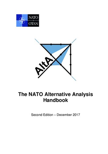 The Nato Alternative Analysis Handbook 2nd Edition 2nd Edition Nato