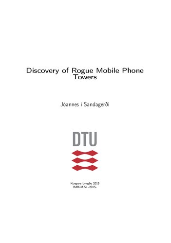 Discovery Of Rogue Mobile Phone Towers Jannes Sandageri