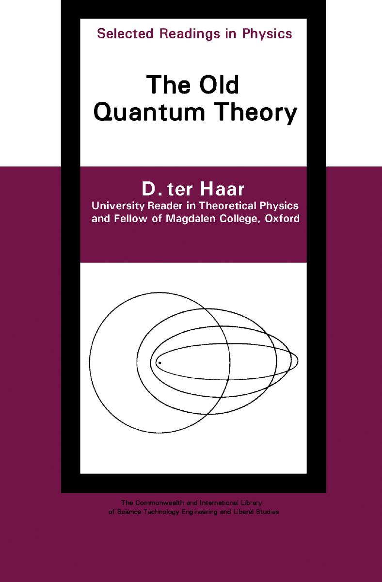 The Old Quantum Theory D Ter Haar