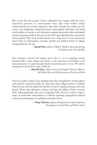 Properties Of Rent Community Capital And Politics In Globalising Delhi Sushmita Pati