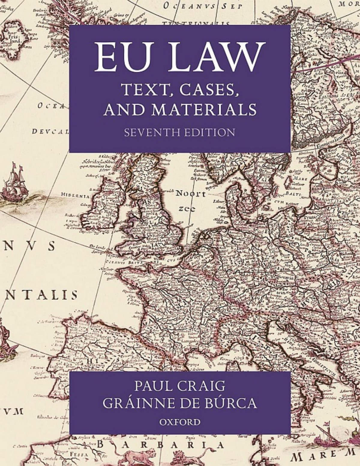 Eu Law Text Cases And Materials Paul Craig Grinne De Brca