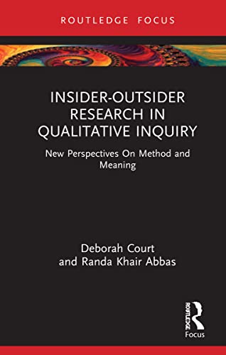 Insideroutsider Research In Qualitative Inquiry New Perspectives On Method And Meaning Deborah Court